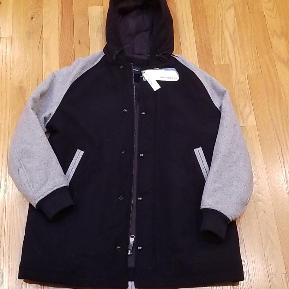 J Crew / Jeans Hooded Sidleine Wool Coat